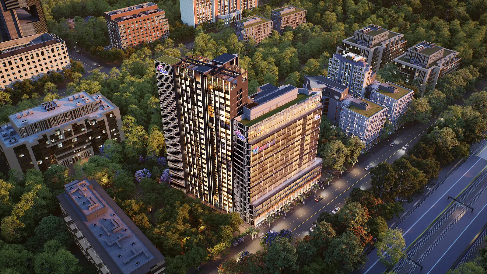 AMI Obsidian complete building elevation