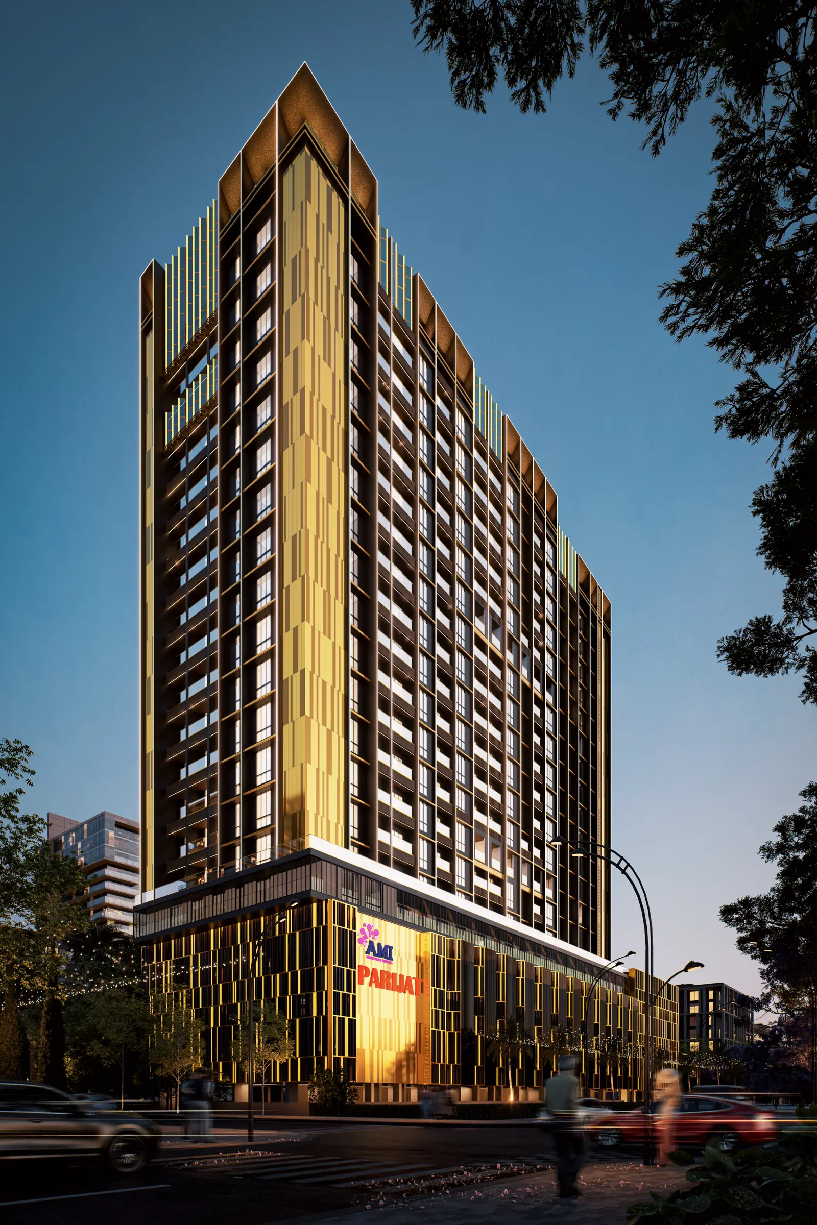 Night elevation supplied for AMI Parijat CHSL.
